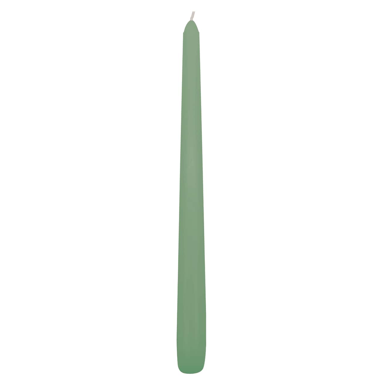 48 Pack: 10" Sage Green Taper Candle by Ashland®